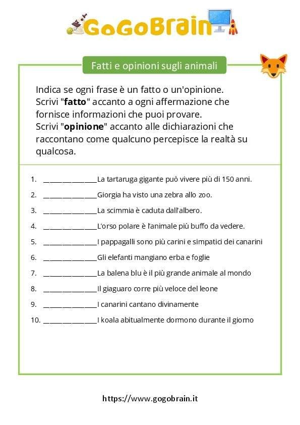 Fatti e opinioni sugli animali