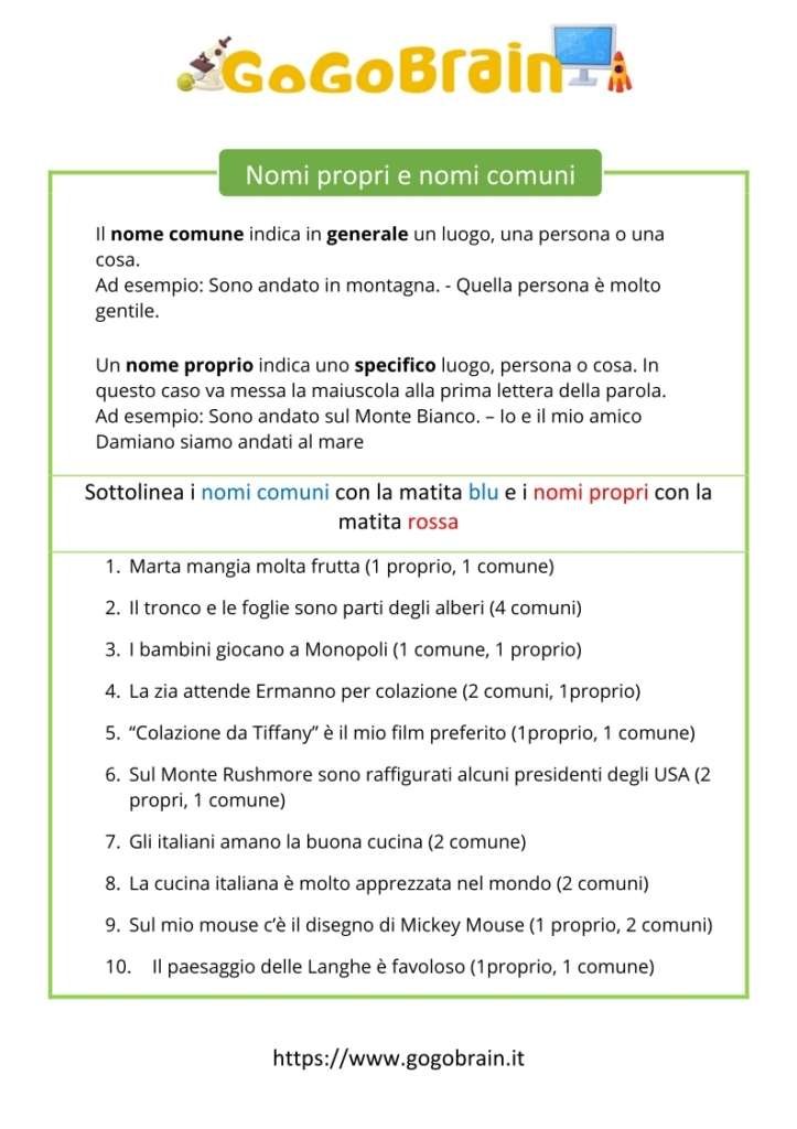 Nomi propri o comuni