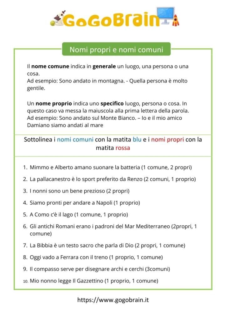 Nomi propri e nomi comuni