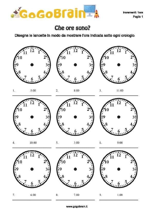 Orologio muto da 1 ora