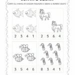 Scheda di conteggio per bambini scuola dell'infanzia