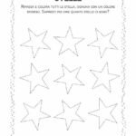 Stelle tratteggiate per la scuola dell'infanzia