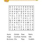 Parole intrecciate a tema gli oggetti a tavola