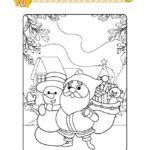 Pagina da colorare per bambini tema natalizio