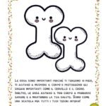 Scheda per bambini sulle ossa del corpo umano