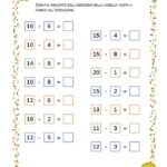 Sottrazioni a doppia e singola cifra per bambini della scuola primaria