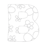 Lettere da colorare tema flower power