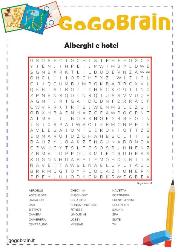 Parole intrecciate alberghi e hotel