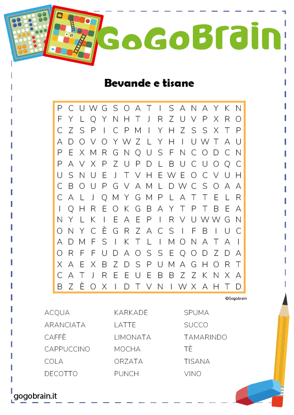 Bevande e tisane parole intrecciate