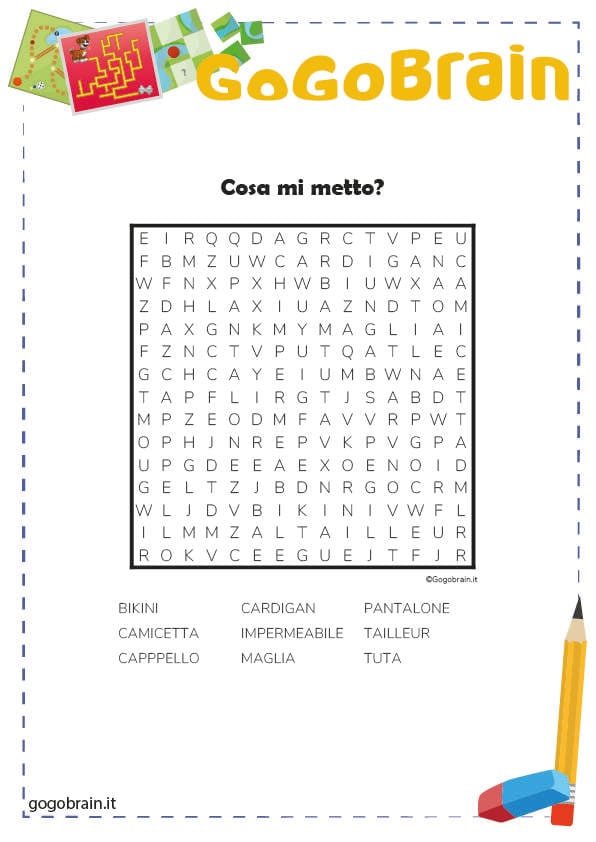 Cercaparole con l'abbigliamento