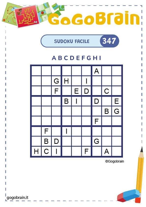 Sudoku facile con le lettere 347