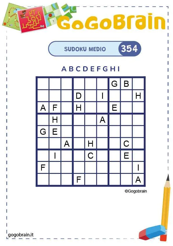 Sudoku con lettere livello di difficoltà medio 354