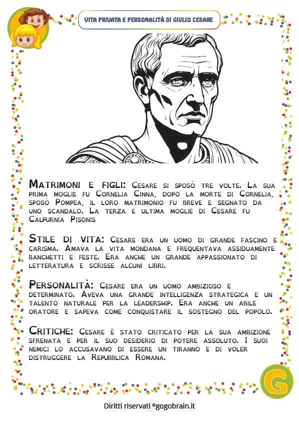 La vita privata di Giulio Cesare