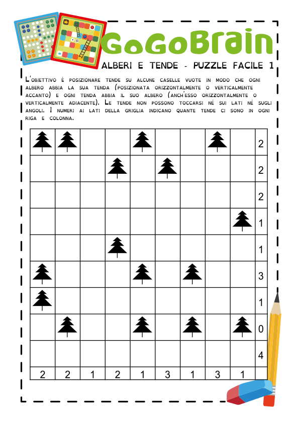 Puzzle da scaricare ALBERI e TENDE