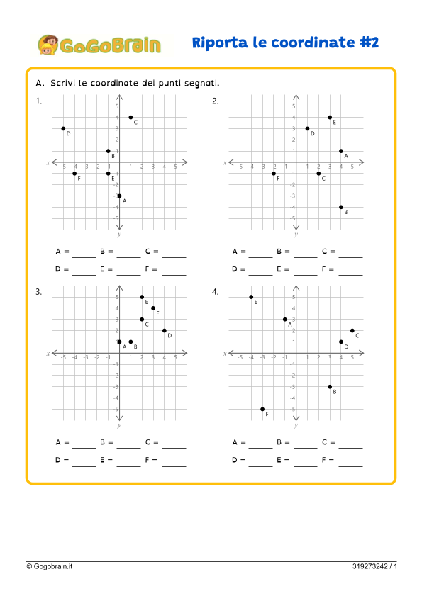 Riporta le coordinate2-1