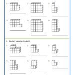 Impara a misurare il volume contando i cubetti unità. Una scheda pratica di geometria per la scuola primaria.