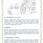 Cristoforo Colombo che sbarca in America con le sue navi sullo sfondo