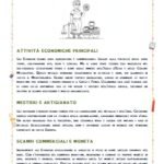 Disegno da colorare di un mercante etrusco con moneta e vasi antichi.