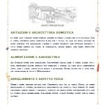 Disegno da colorare di un villaggio etrusco con case tipiche e paesaggio agricolo.