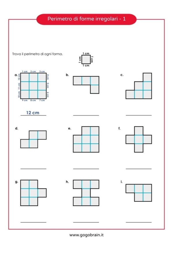 Perimetro di forme irregolari - Scheda 1