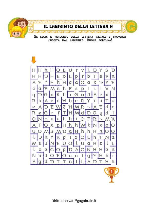 I labirinti delle lettere - Lettera H