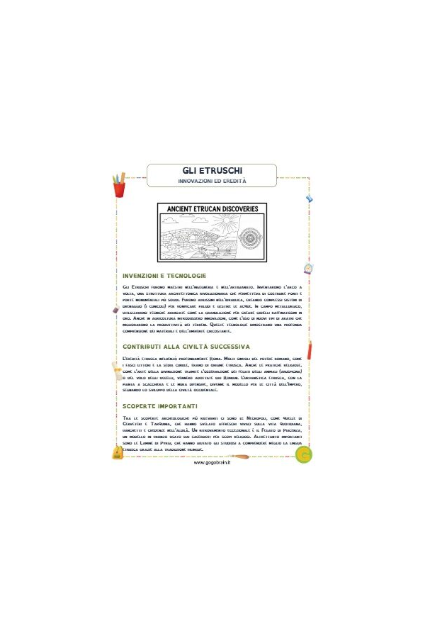 Gli Etruschi: innovazioni e lasciti