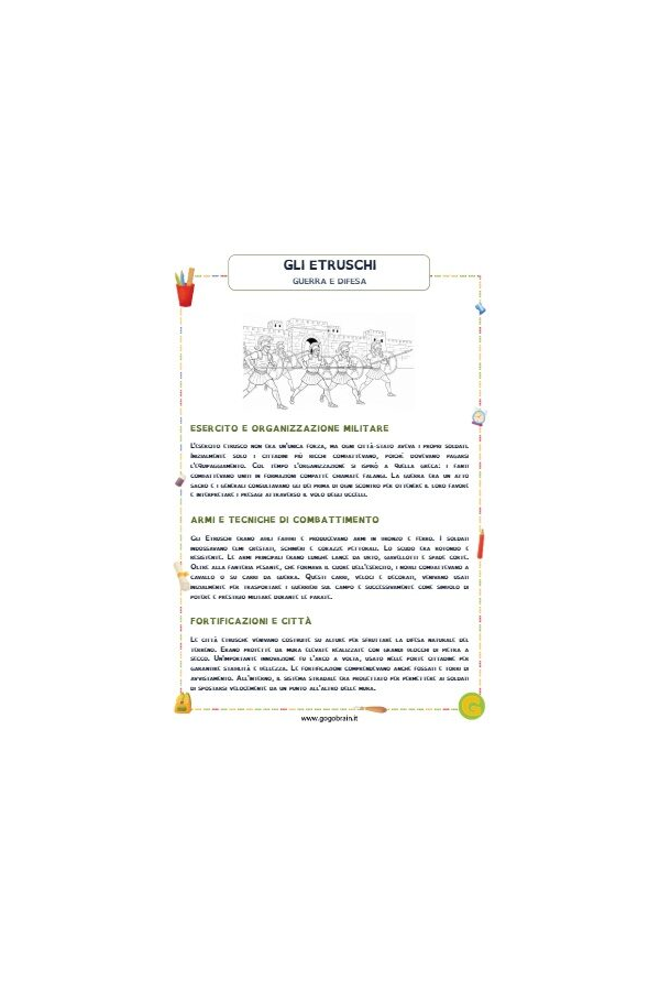 Gli Etruschi: guerra e difesa