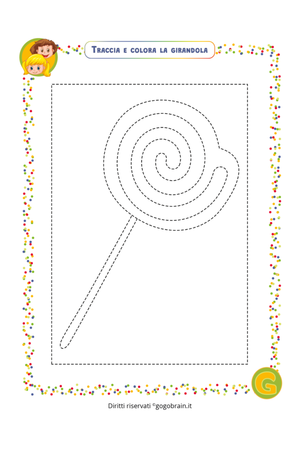 Traccia e colora il lecca-lecca