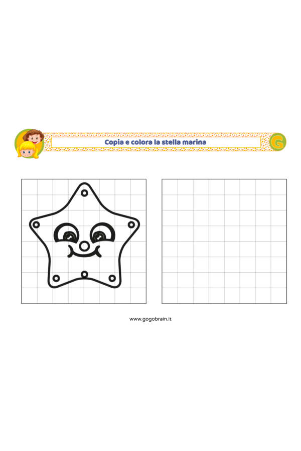 Copia e colora la stella marina