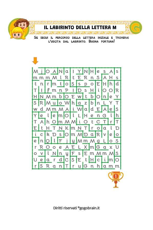 I labirinti delle lettere - Lettera M