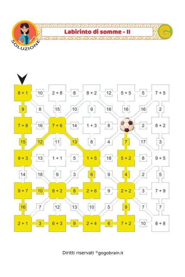 Labirinto di somme - Schema 2