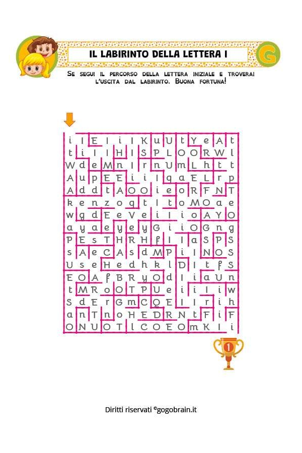 I labirinti delle lettere - Lettera I