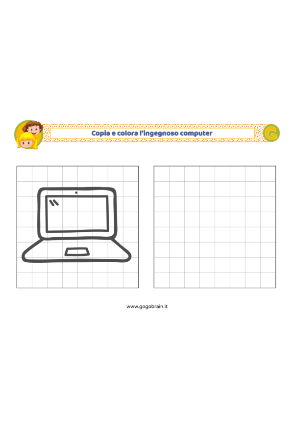 Copia e colora l'ingegnoso computer