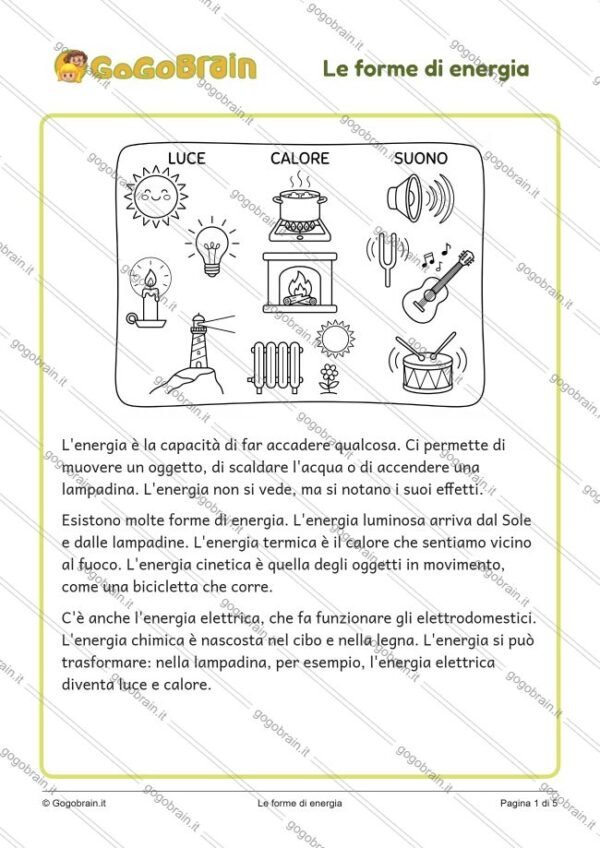 Esercizio sulle forme di energia