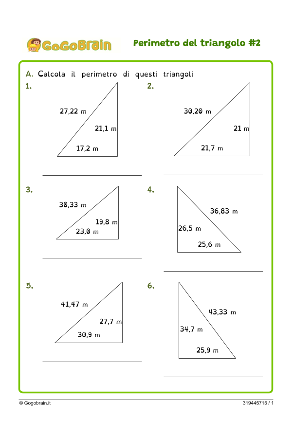 Calcolo del perimetro di un triangolo #2