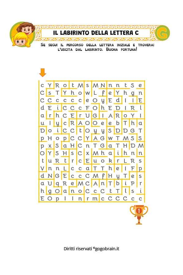 I labirinti delle lettere - Lettera C