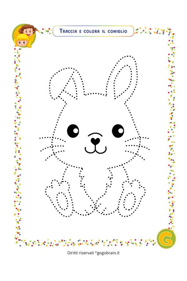 Traccia e colora il Duilio il Coniglio