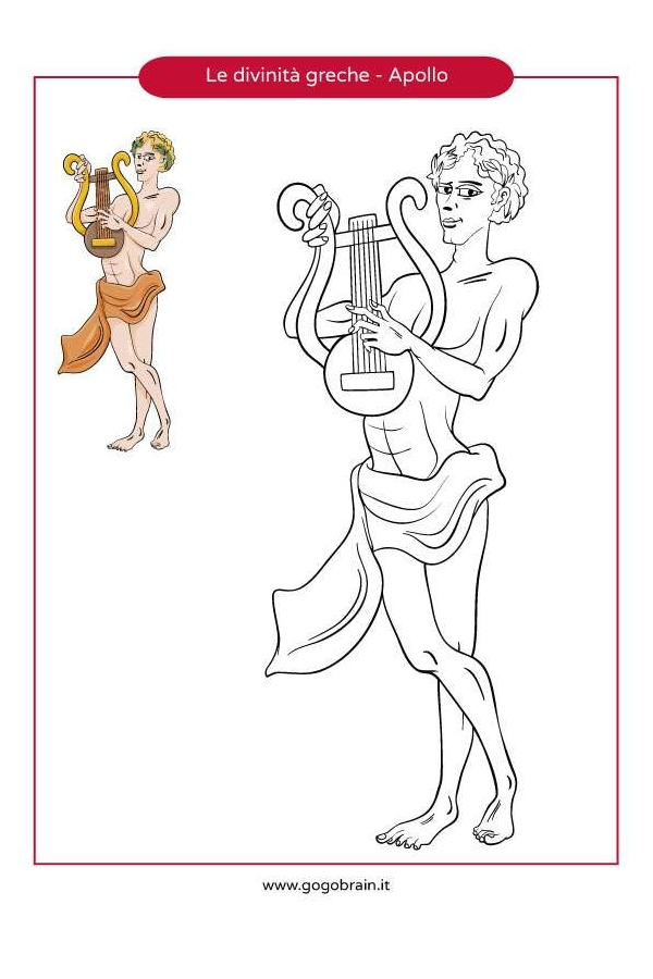 Le divinità greche da colorare - Apollo