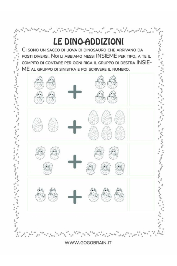 Addizioni coi dinosauri #2