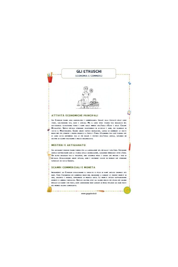 Gli Etruschi: l'economia e i commerci