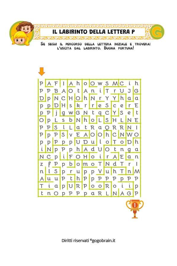 I labirinti delle lettere - Lettera P