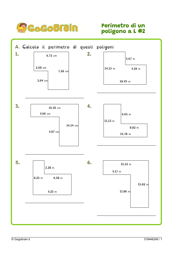 Calcolo del perimetro di un poligono con forma a L #2