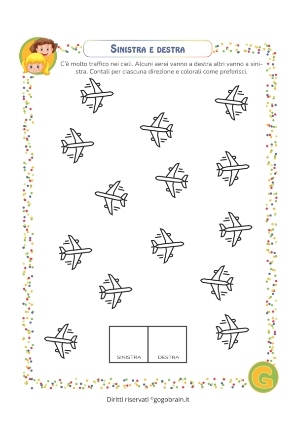 Sinistra e destra - Esercizio sulle direzioni