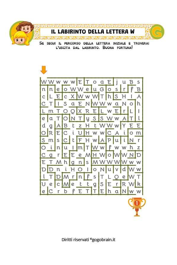 I labirinti delle lettere - Lettera W