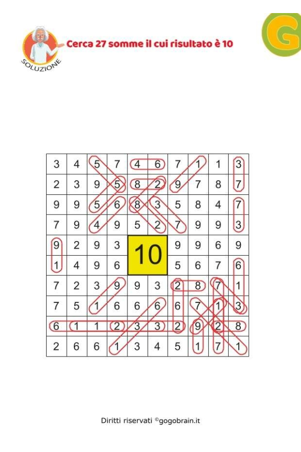 Cerca 27 somme il cui risultato &egrave; 10