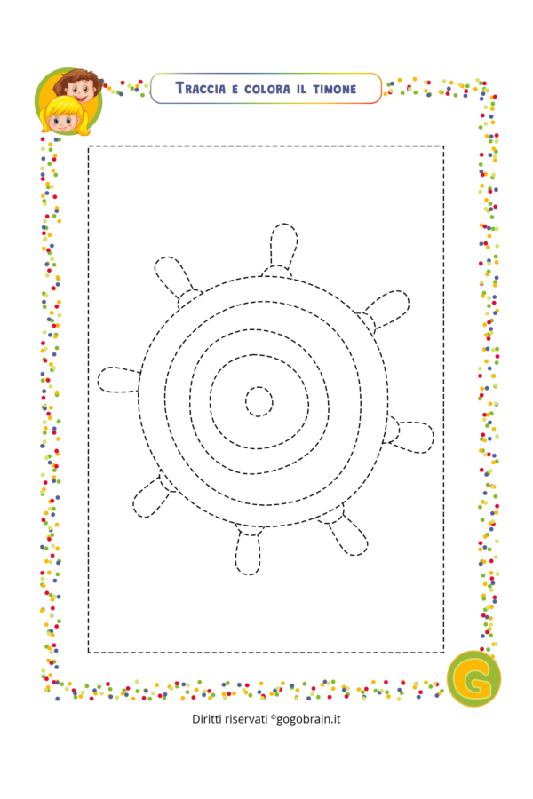 Traccia e colora il timone