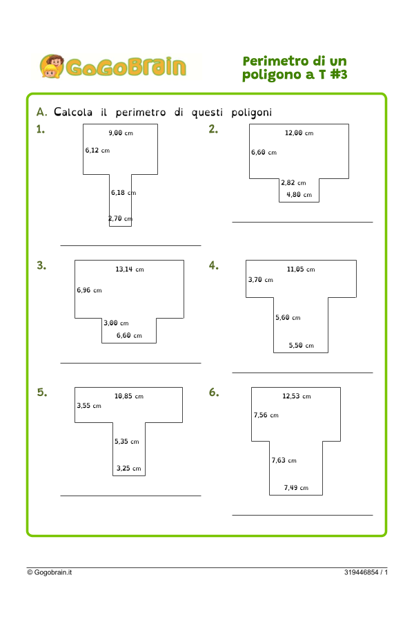 Calcolo del perimetro di un poligono con forma a T #3
