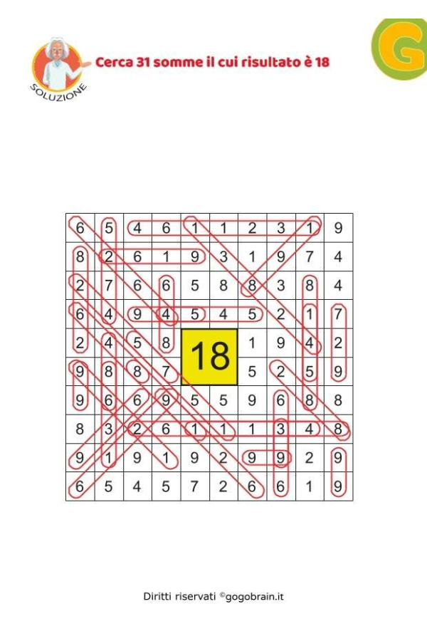 Cerca 31 somme il cui risultato &egrave; 18