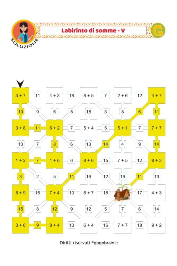 Labirinto di somme - Schema 5