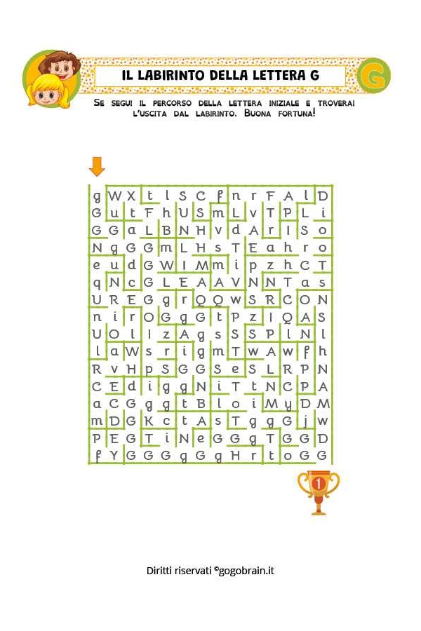I labirinti delle lettere - Lettera G